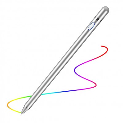 Digital Active Stylus Pen for iPad / iPhone or Android Touch Screen Devices Silver