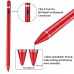 Digital Active Stylus Pen for iPad / iPhone or Android Touch Screen Devices Red